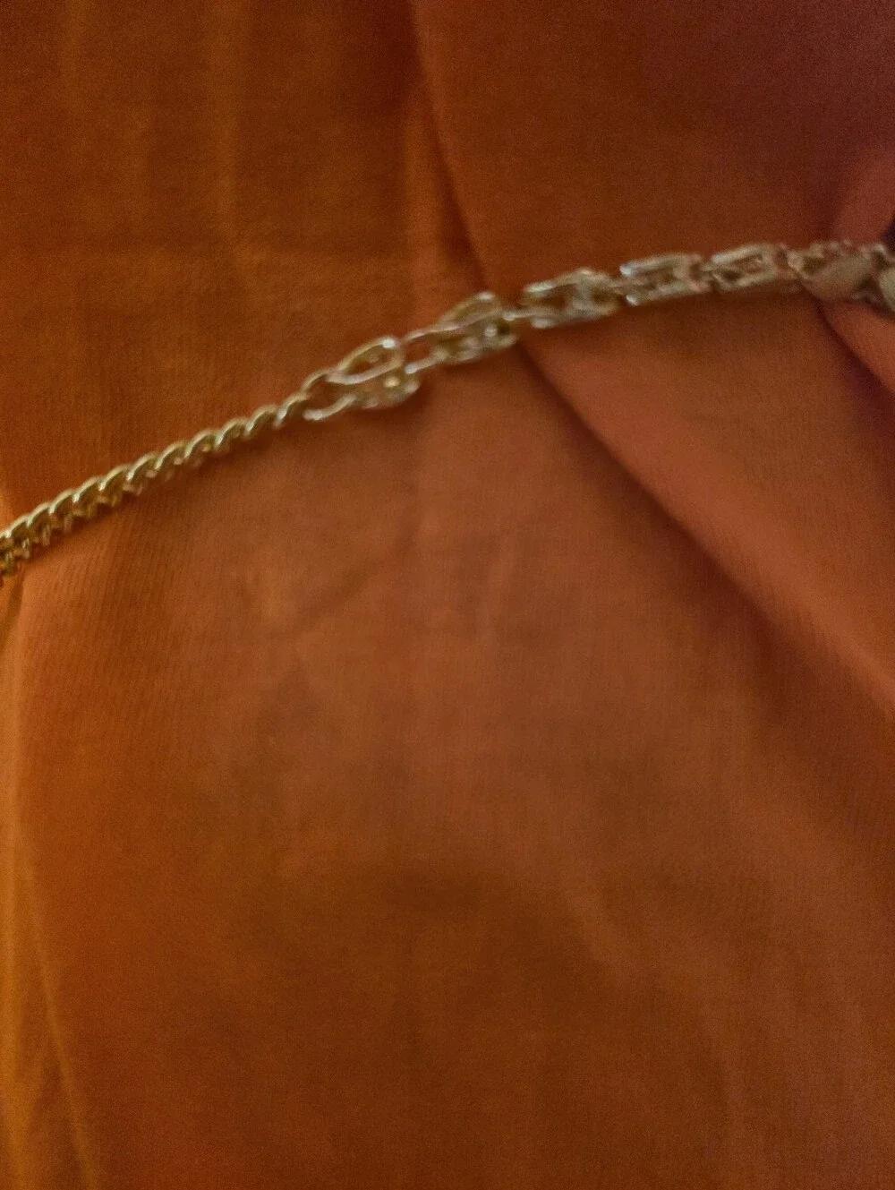 Gold Tone Dangle Coin Belly Chain Waist Belt
